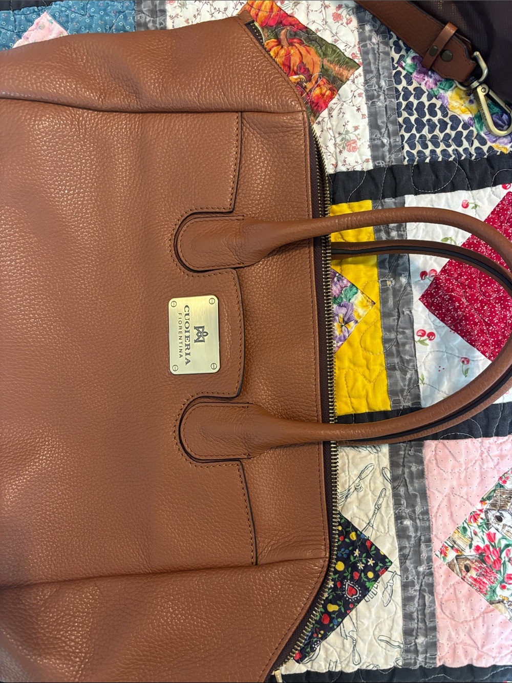 CUOIERIA FIORENTINA Leather Tote in caramel leather - Picture 10 of 14
